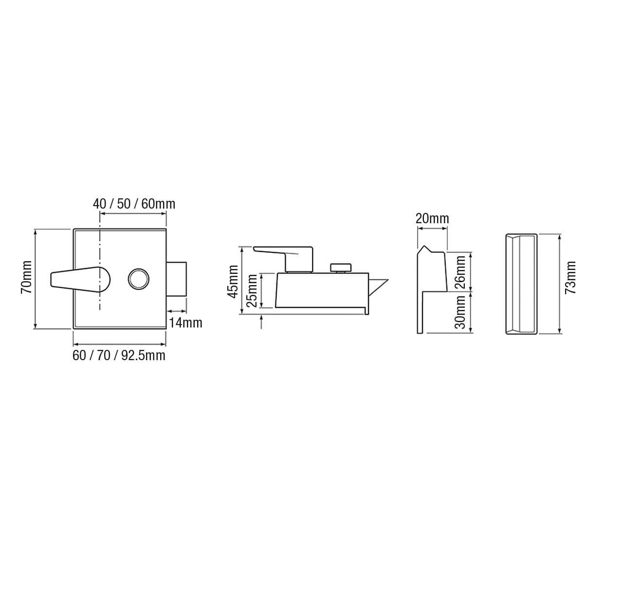 Union 1028 Non Deadlocking Nightlatch - Image 2
