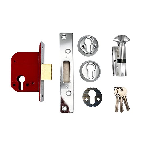 Era 233 British Standard Euro Mortice Deadlock Kit Complete With Euro Key & Turn Cylinder - Image 8