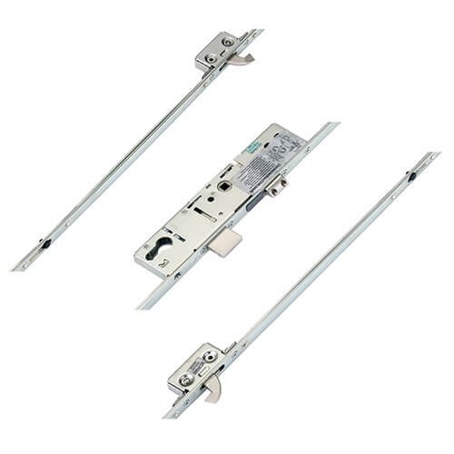 ERA Latch Deadbolt 2 Small Hooks Split Spindle Multipoint Door Lock - Option 3