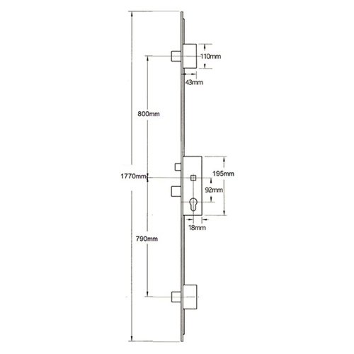 GU Secury Latch 3 Deadbolts 20mm Radius Faceplate Auto Locking Multipoint Door Lock - Image 2
