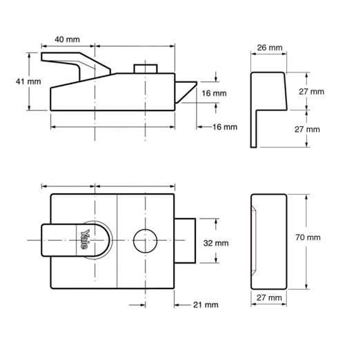 Yale 85 40mm Deadlocking Nightlatch - Image 2