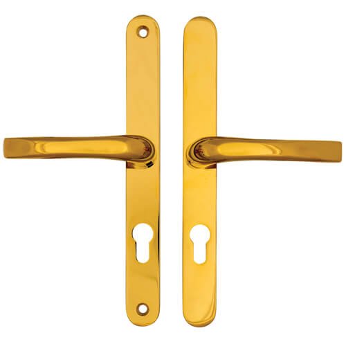 Easyfit Lever Lever UPVC Multipoint Door Handles - 70mm PZ Unsprung 240mm Screw Centres - Top Screw to Spindle 105mm