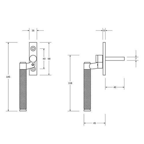 From the Anvil Brompton Offset Non-Locking Espag Window Handles (LEAD TIME: 2-3 DAYS) - Image 2