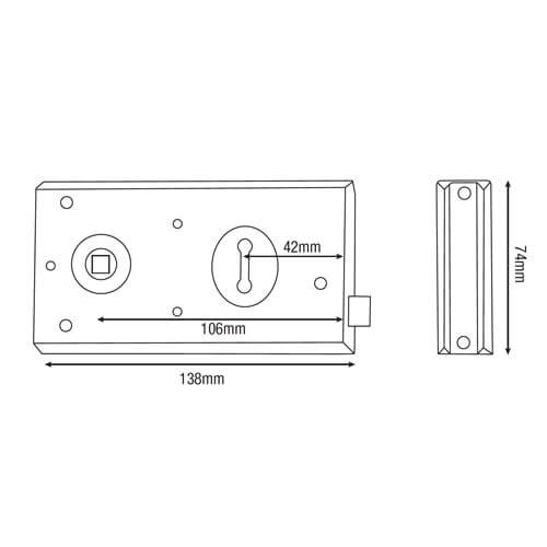 Yale 401 Rim Sashlock - Image 2