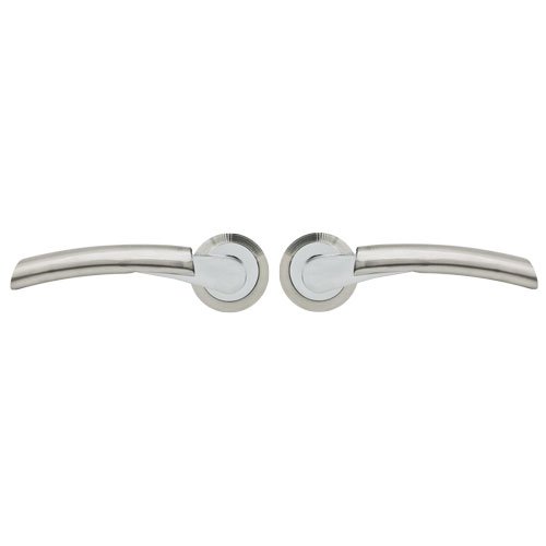 TSS Charlie Lever Handles on Round Rose Door Furniture - Image 2
