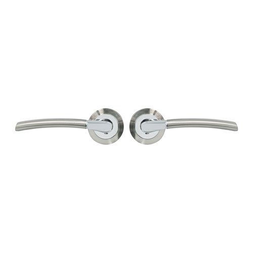 TSS Delta Lever Handles on Round Rose Door Furniture - Image 2