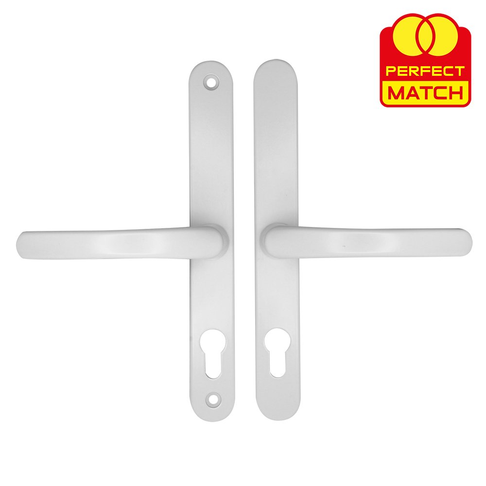 TSS Lever Lever UPVC Multipoint Door Handles - 68mm PZ Sprung 215mm Screw Centres