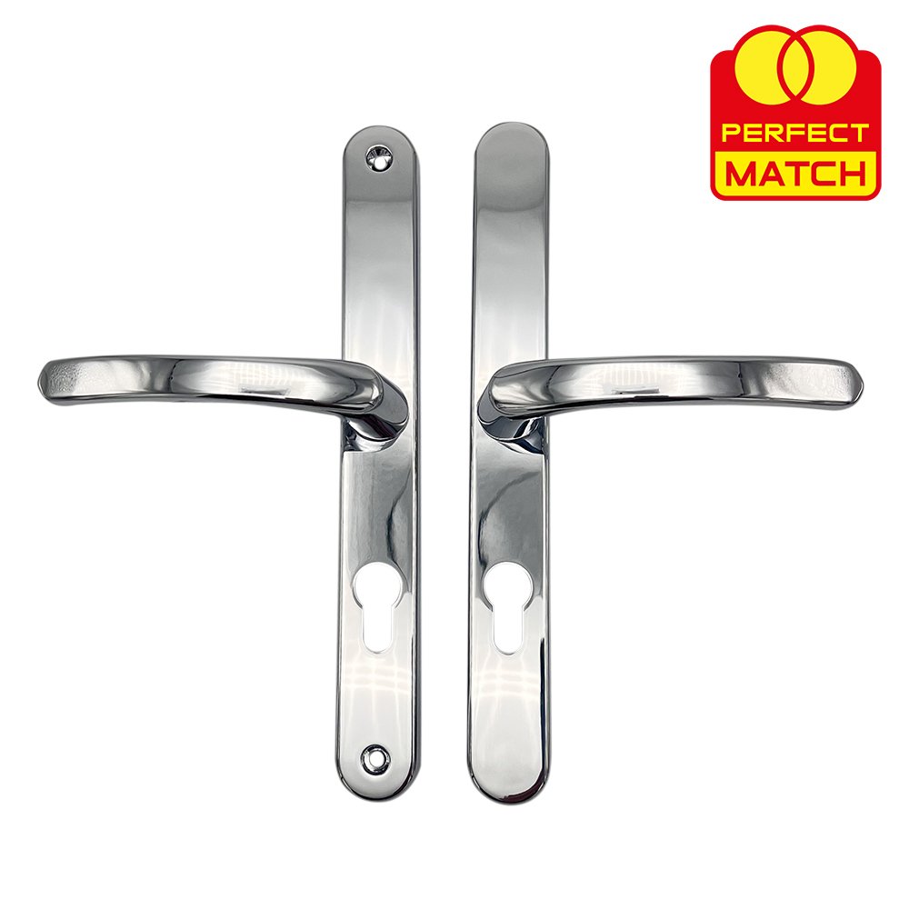 TSS Lever Lever UPVC Multipoint Door Handles - 70mm PZ - Sprung - 240mm Screw Centres - Image 8