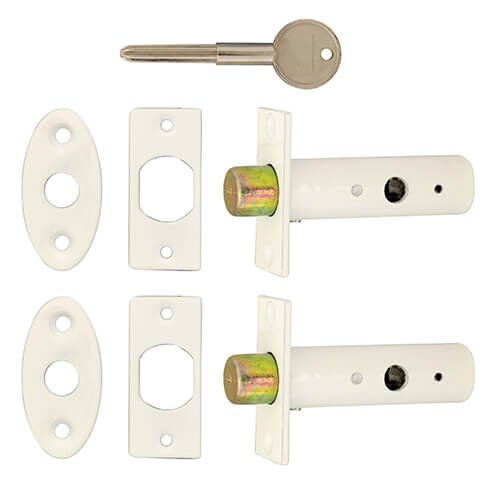 TSS Mortice (Rack) Spline (Star) Key Door Bolts - 2 Bolts 1 Key - 32mm Backset - Image 3