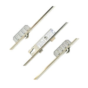 Winkhaus Trulock Latch Deadbolt 2 Hooks 24mm U-Rail Faceplate Multipoint Door Lock - Option 2 (top hook to spindle = 590mm)