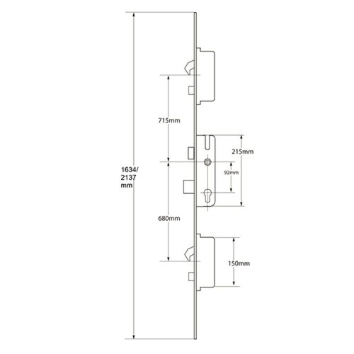 Era Surefire 3 Latch Deadbolt 2 Hooks Multipoint Door Lock - Autolocking - Image 2