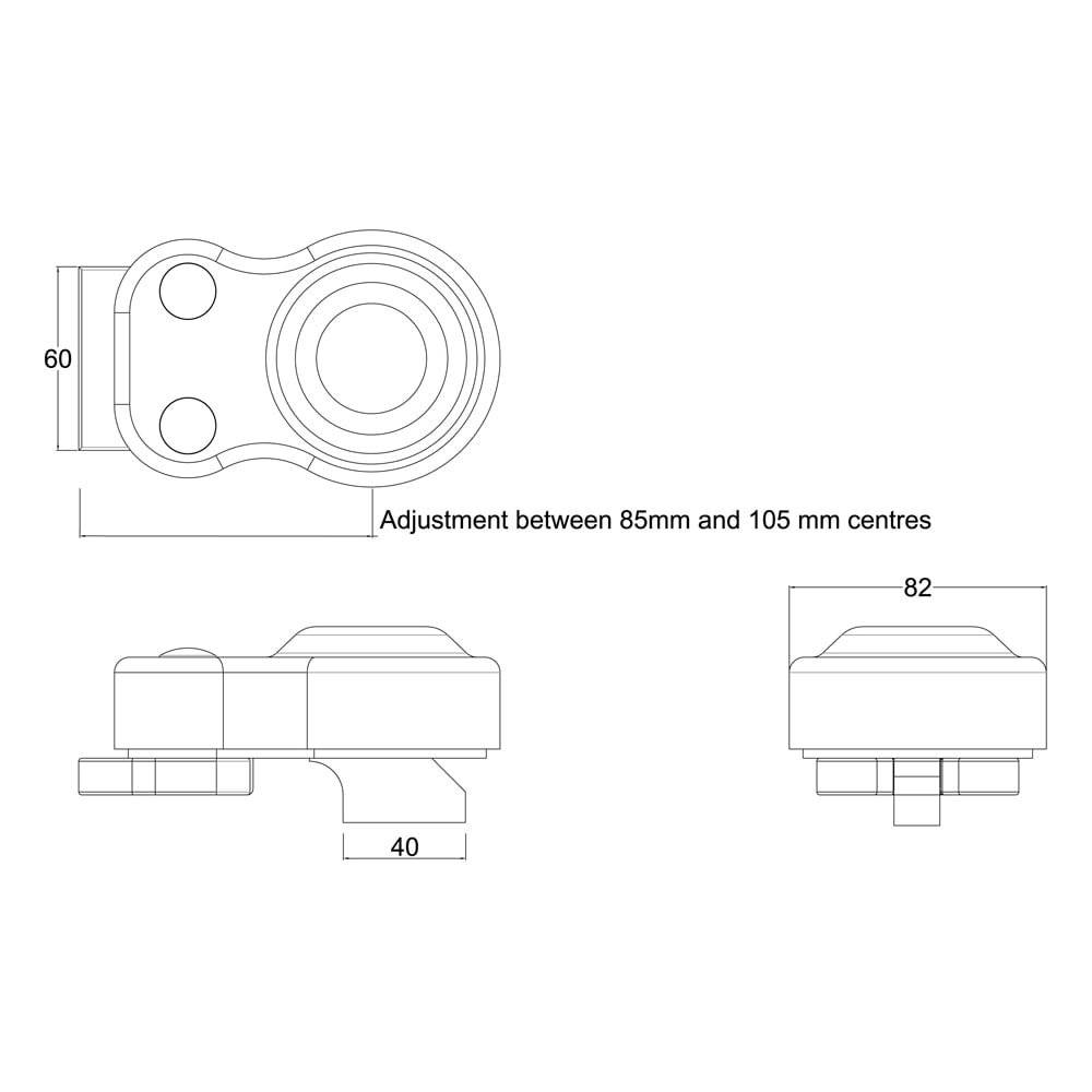 Gatemaster STH Stop Hinge with Bottom Pivot (LEAD TIME: 2-3 DAYS) - Image 2
