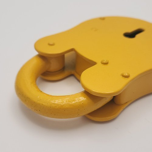 TSS Fire Brigade FB14 Open Shackle Yellow Padlock - Image 4
