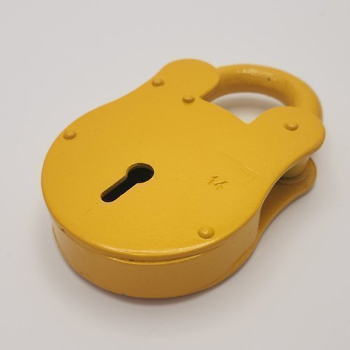 TSS Fire Brigade FB14 Open Shackle Yellow Padlock - Image 3